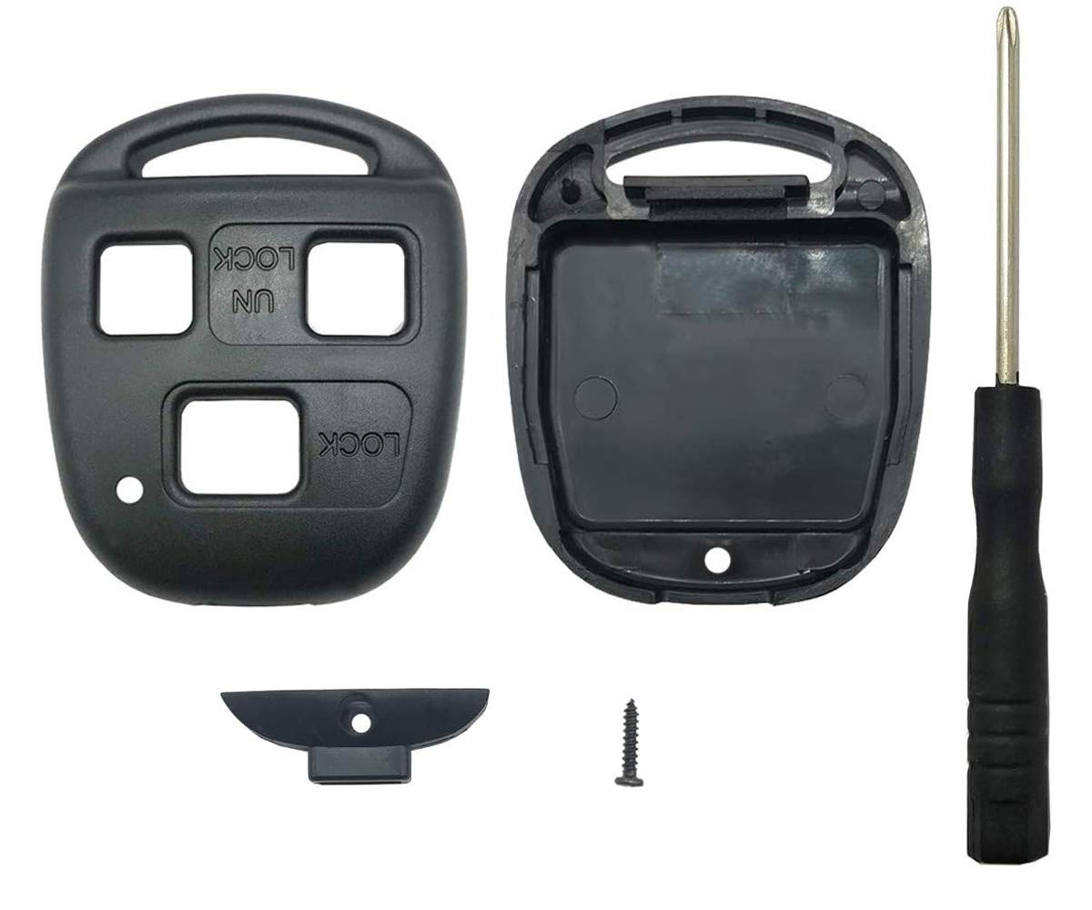 Custodia In Silicone Per Chiave Lexus (Modelli ES, GS, GX, IS, LS, LX, RX, SC) 3 Pulsanti, Morbida E Antigraffio (Nero+Blu)