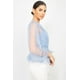 thumbnail image 4 of Top Peplum de Crochet de Malla Transparente, 4 of 5