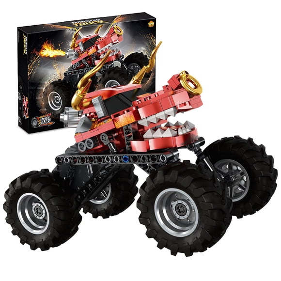 Camión monstruo dragón Technic 2 en 1 con retroceso ParkourBoy