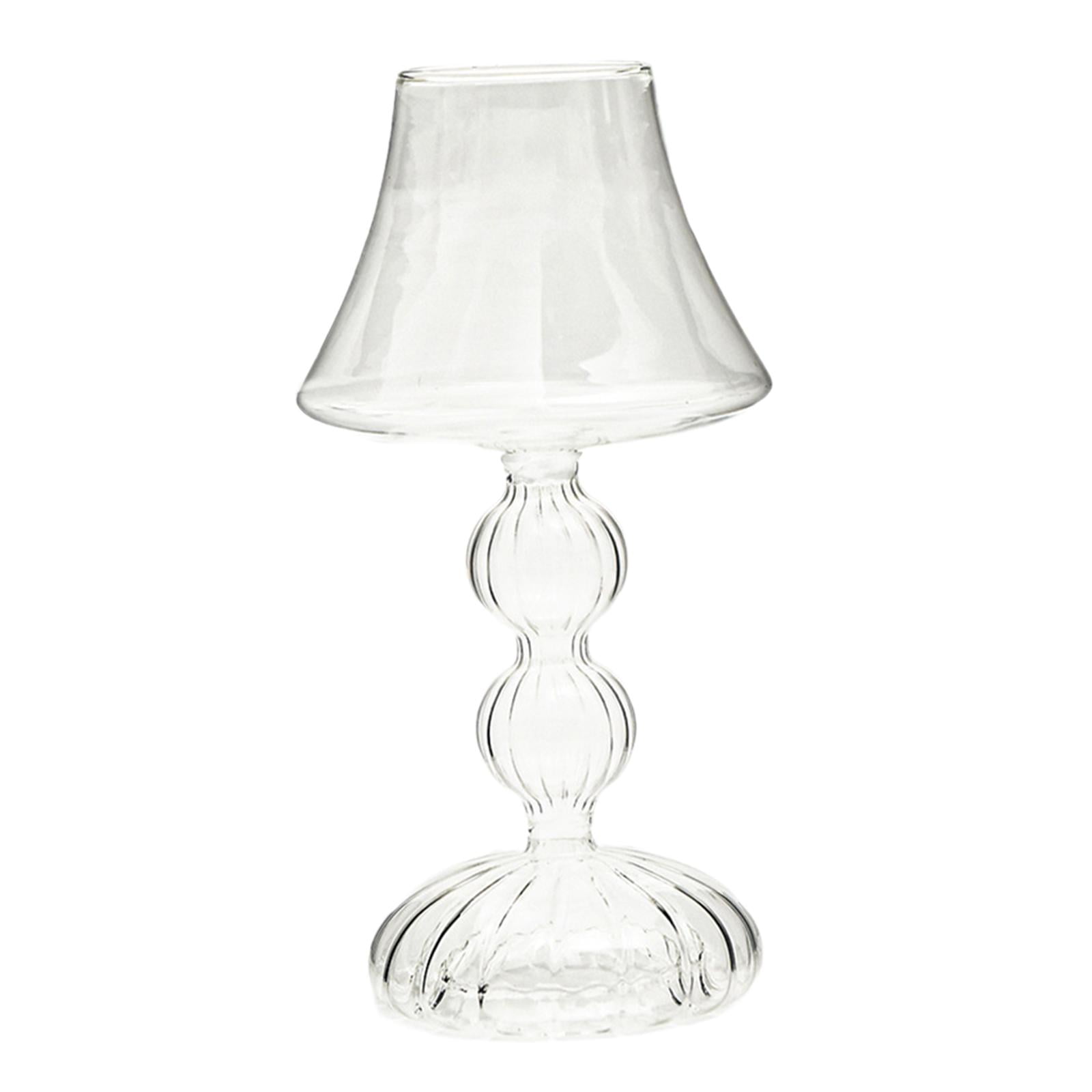 Magideal - Candelabro De Vidrio Para Velas De Pilar Candelabro Candelabro Decorativo Candelabro Para Decoración De Banquetes Regalo De Inauguración De La Casa