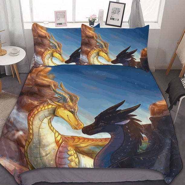 Dragon Wings Of Fire 3 Pieces Bedding Sets Soft Comforter Sets Decor Bedroom Gifts