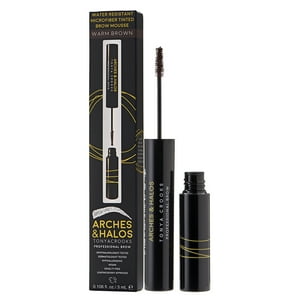 Arches And Halos - Mousse Para Cejas Teñida De Microfibra - Marrón Cálido De Para Mujeres - Mousse De 0.106 Oz