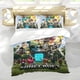 thumbnail image 5 of Una Película de Minecraft Conjunto de sábanas temático, trío de piezas, cómodo y amigable con la piel, diseño único, regalo de decoración para el hogar para familiares, amigos y fans,135cm *200cm, 5 of 6