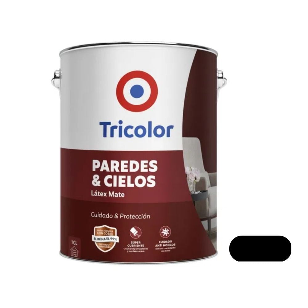 Tricolor - Paredes Y Cielos Negro 1 Gl