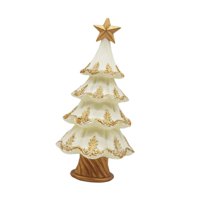 Bothyi - Adorno Navideño De Resina En Miniatura Para Árbol De Navidad, Blanco