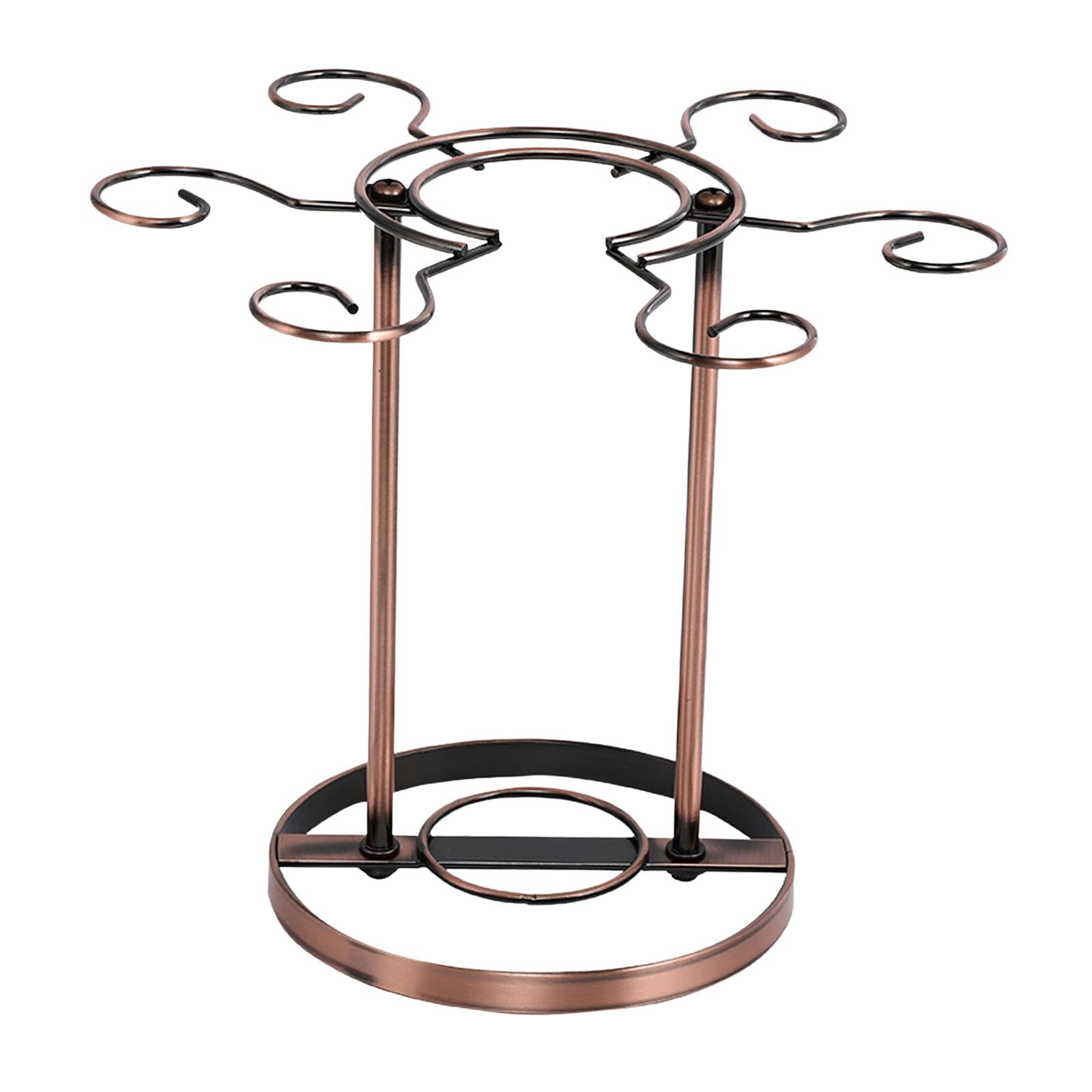 Bothyi - Soporte Para Copas De Vino, Estante Para Copas De Cristal Para Encimera, Utensilios De Cocina De Mesa, Bronce