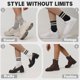 thumbnail image 4 of Calcetines Tlmody Crew de caña media, 6 pares, algodón con rayas, 4 of 6