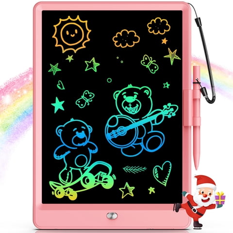 Tableta De Escritura Lcd Bravokids De 10 Pulgadas Para Niños De 3 A 8 Años Rosa