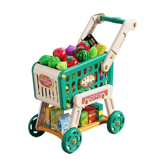 Carrito De Compra De Juguete Con 33 Piezas Supermercado