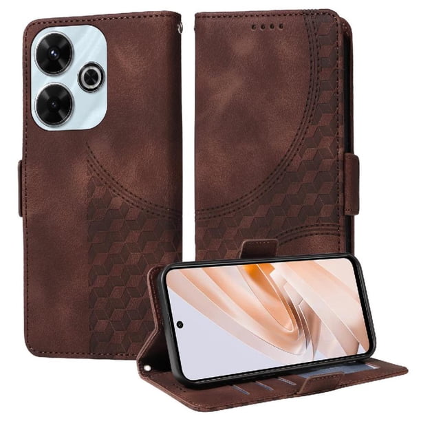 Carcasa FOXDOCK Xiaomi Redmi 13 4G de cuero PU, diseño acolchado clásico, protección contra caídas y rayones
