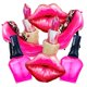 thumbnail image 1 of Globos marialler 8 piezas Kit rosa de labios, tacones y esmalte, 1 of 7