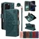 thumbnail image 1 of Para iPhone 16 Pro Max Funda Tipo Billetera, 9 Ranuras para Tarjetas Bloqueo RFID Bolso Cruzado Cubierta de Cuero, Bolsillo con Cierre, Correa de Muñeca y Hombro Desmontable, Funda Protectora, 1 of 11