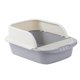 thumbnail image 4 of Bandeja De Arena Para Mascotas Contenedor De Caja De Arena Caja De Arena Para Gatos Con Parte Superior Abierta Bandeja De Arena Para Gatos Con Pala Blanco Gris, 4 of 5