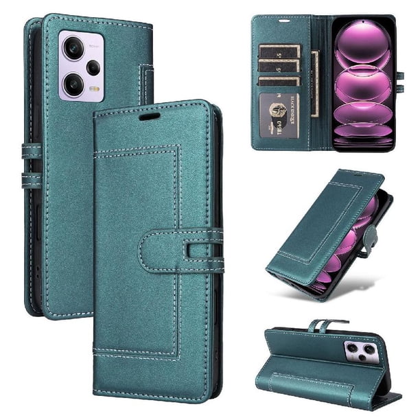 Premium Wallet Case for Xiaomi Redmi Note 12 Pro 5G with Card Slots & Kickstand, Flip Cover Green