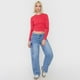 thumbnail image 4 of Polera Mujer Crop Manga Larga Rojo Corona, 4 of 5