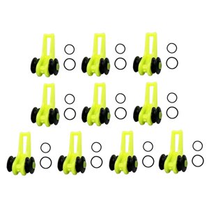 Magideal - 10 Uds. Anzuelos De Pesca Keeper Caña De Pescar Hook Keepers Fácil Ajustable Aparejos De Pesca Accesorio Portátil Señuelo Keeper Caña De Pescar Gancho Verde