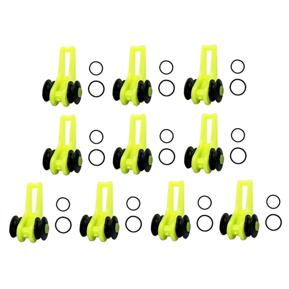 10 Uds. Anzuelos de pesca Keeper caña de pescar Hook Keepers fácil ajustable aparejos de pesca accesorio portátil señuelo Keeper caña de pescar gancho verde