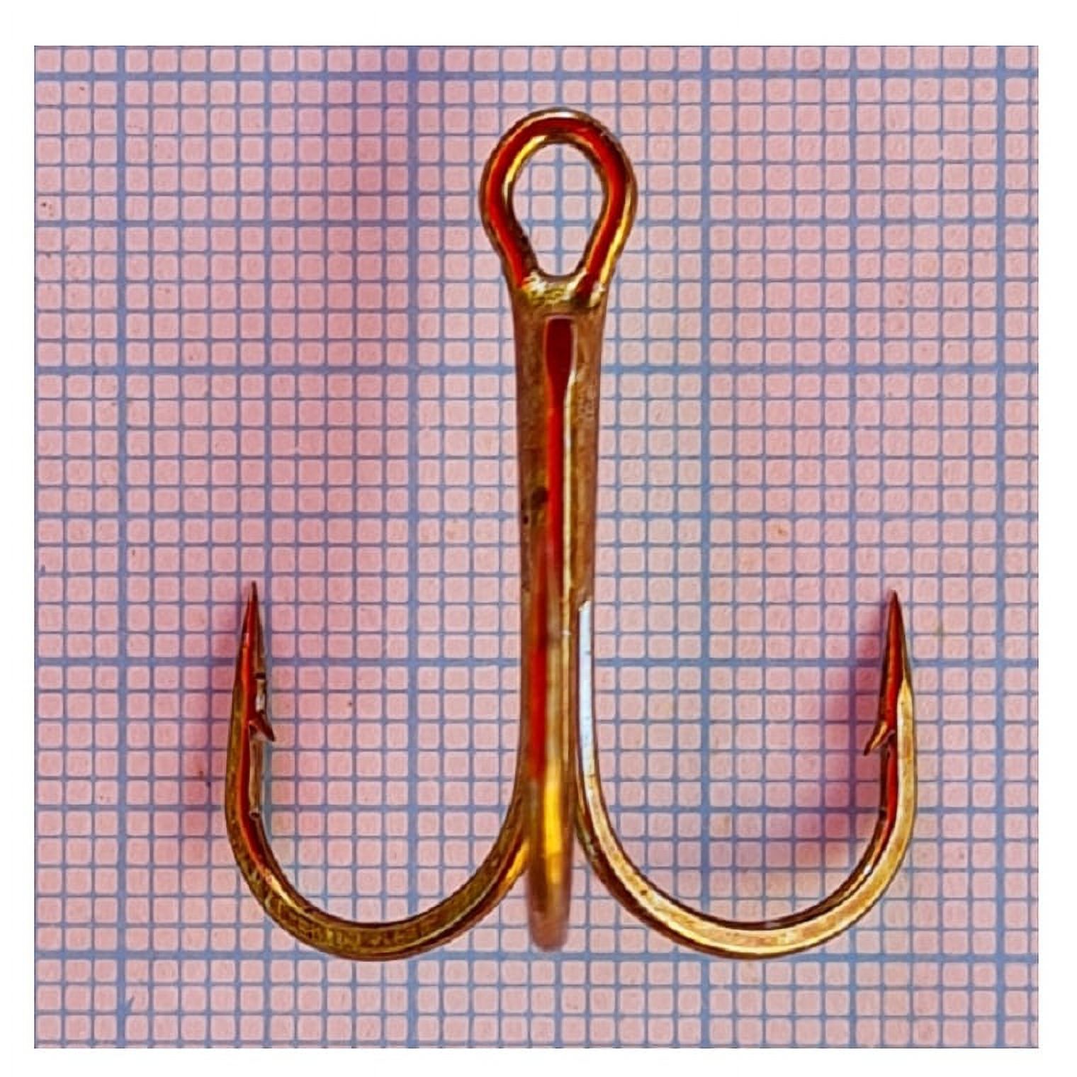 Anzuelos Silver Wave Triple #1 30Mm 1,3Gr Con Ojo Bronce En Sobre Con 10 Unidades Pesca