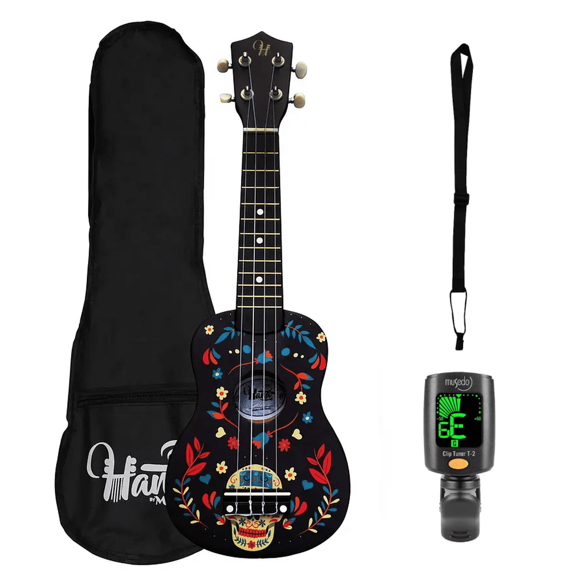 Pack Ukelele Soprano Hana Ukatrina + Funda + Afinador Cromático + Correa Allegro