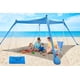 thumbnail image 1 of Toldo de playa YENGIAM UPF50+ de 3,4 x 3,4 m con bastones de estabilidad, 1 of 7