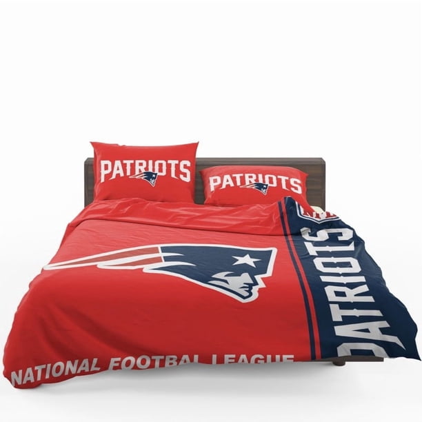NFL New England Patriots Quilt Duvet Cover Set Bedclothes Soft Children 3-Piece Bedding Set