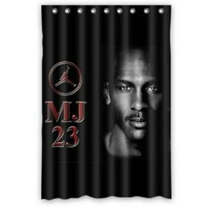 Pinghai - Cortina De Ducha De Michael Jordan, Juego De Cortinas De Baño Con Ganchos, Tamaño 48 X 72 Pulgadas