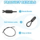 thumbnail image 3 of Uxcell Cable de Acero Inoxidable Recubierto de Vinilo con Lazos Cuerda de Alambre Flexible Cadena de Seguridad Lanyard Candado para Equipaje al Aire Libre Negro 1/8"x4 pies, 3 of 7