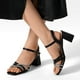 thumbnail image 2 of Sandalia Taco Grueso Fiesta Pedrería Mujer Weide YOU239B, 2 of 8