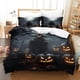 thumbnail image 2 of Juego de funda nórdica con estampado de calabaza de Halloween para ropa de cama, funda de edredón para decoración de cama, funda de cama de microfibra ultrasuave con cremallera oculta de 3 p, 2 of 3