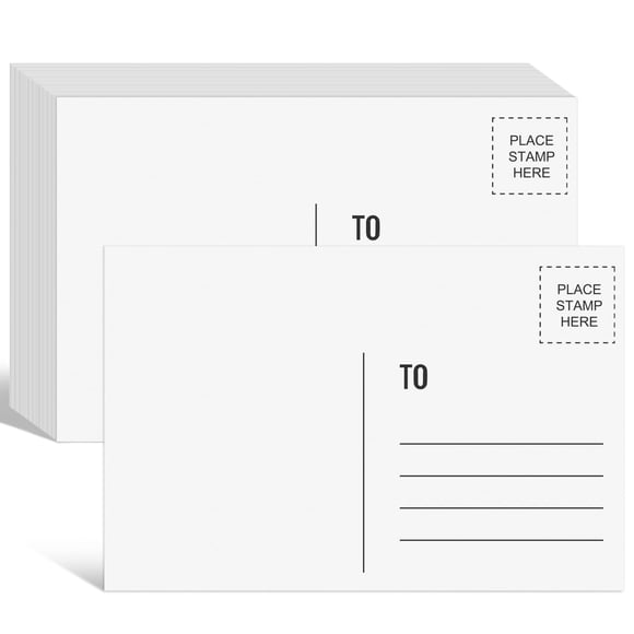 Postales en blanco Utron, 94 unidades, para enviar por correo, 300 g/m², 10 x 15 cm, color blanco