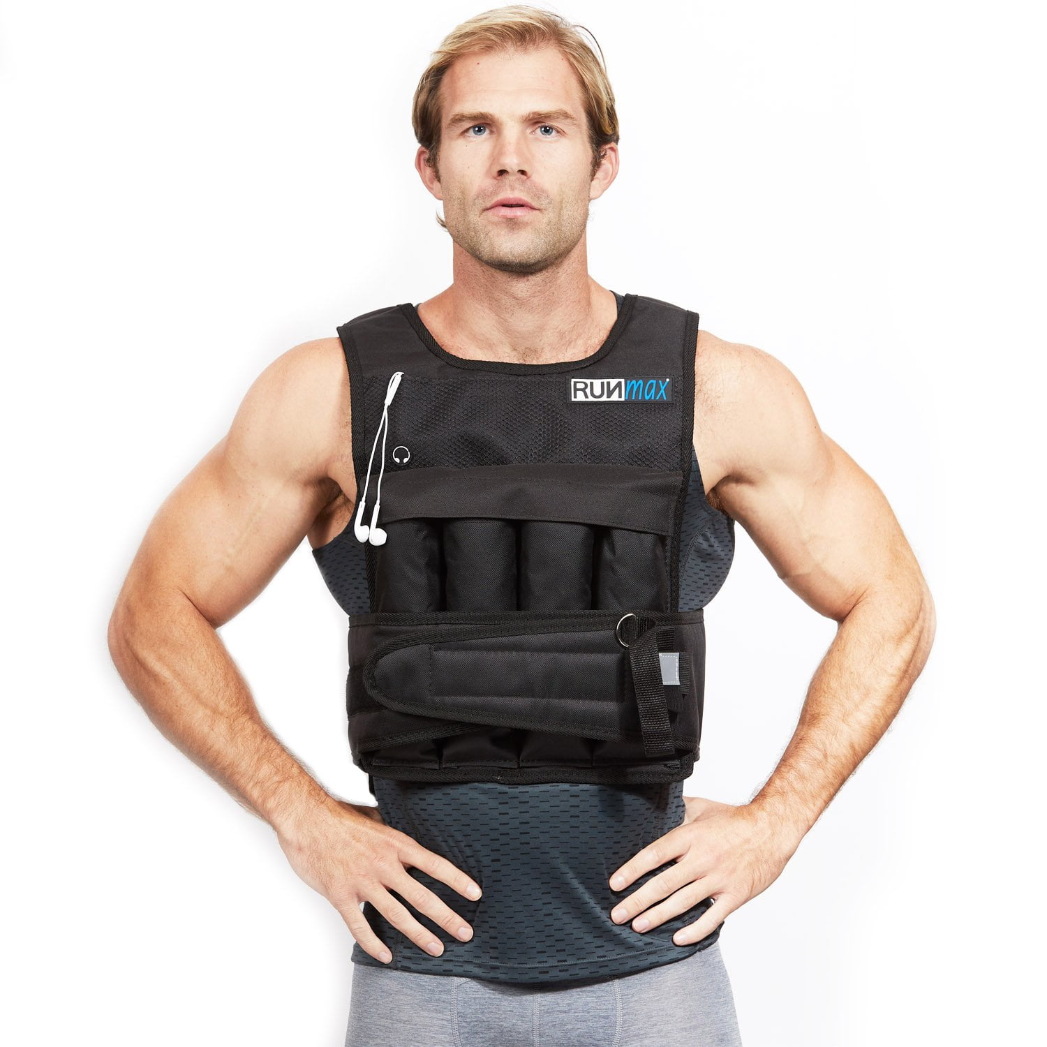 Chaleco Pesado Runmax Run Fast Con Hombreras De 9 Kg A 63,5 Kg