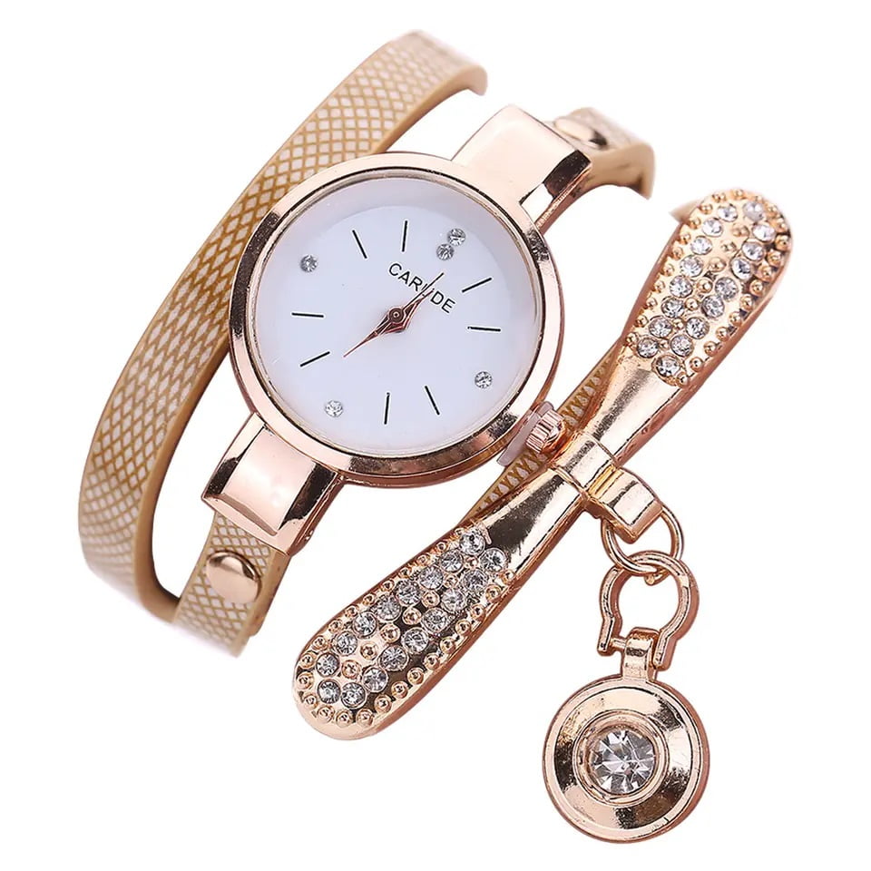 Genérico - Reloj De Lujo Personalizado Para Mujeres Con Incrustaciones Y Pulsera