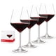 thumbnail image 1 of Juego de 4 copas de vino estilo Spiegelau, color burdeos, 670 ml, cristal, 1 of 8