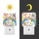 thumbnail image 3 of Kawaii Luz nocturna LED con sensor de anochecer a amanecer para dormitorio, baño, pasillo, escaleras - Lámpara LED nocturna de enchufe, 0.5W - 1 pieza, 3 of 6