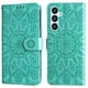 thumbnail image 1 of Funda tipo cartera FOXDOCK para Samsung Galaxy A34 5G , diseño girasol en relieve, cuero PU, cierre magnético, soporte y tarjetero, 1 of 5