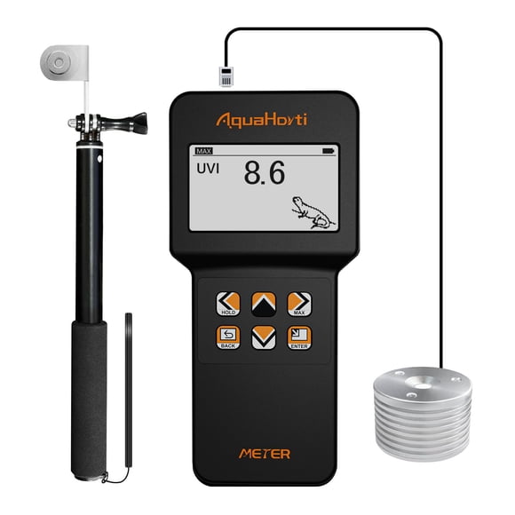 Medidor de índice UV AquaHorti para reptiles 0-388.9 para lámpara UVB y LED