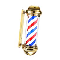 Magideal - Luz De Poste De Barbero Clásica, Poste De Barbería Led, Retro, Montaje En Pared, Impermeable, Accesorio De Iluminación Giratorio Para Barbería Para Ex Sin La Pelota