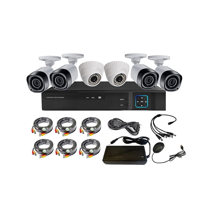 Vipa - Kit 6 Cámaras De Seguridad Mixto Hd 1mp - M61l