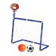 thumbnail image 2 of Aro De Baloncesto Con Portería De Fútbol, Portería De Fútbol, Tablero De Baloncesto Para Entrenamiento, Color Rojo, 2 of 5
