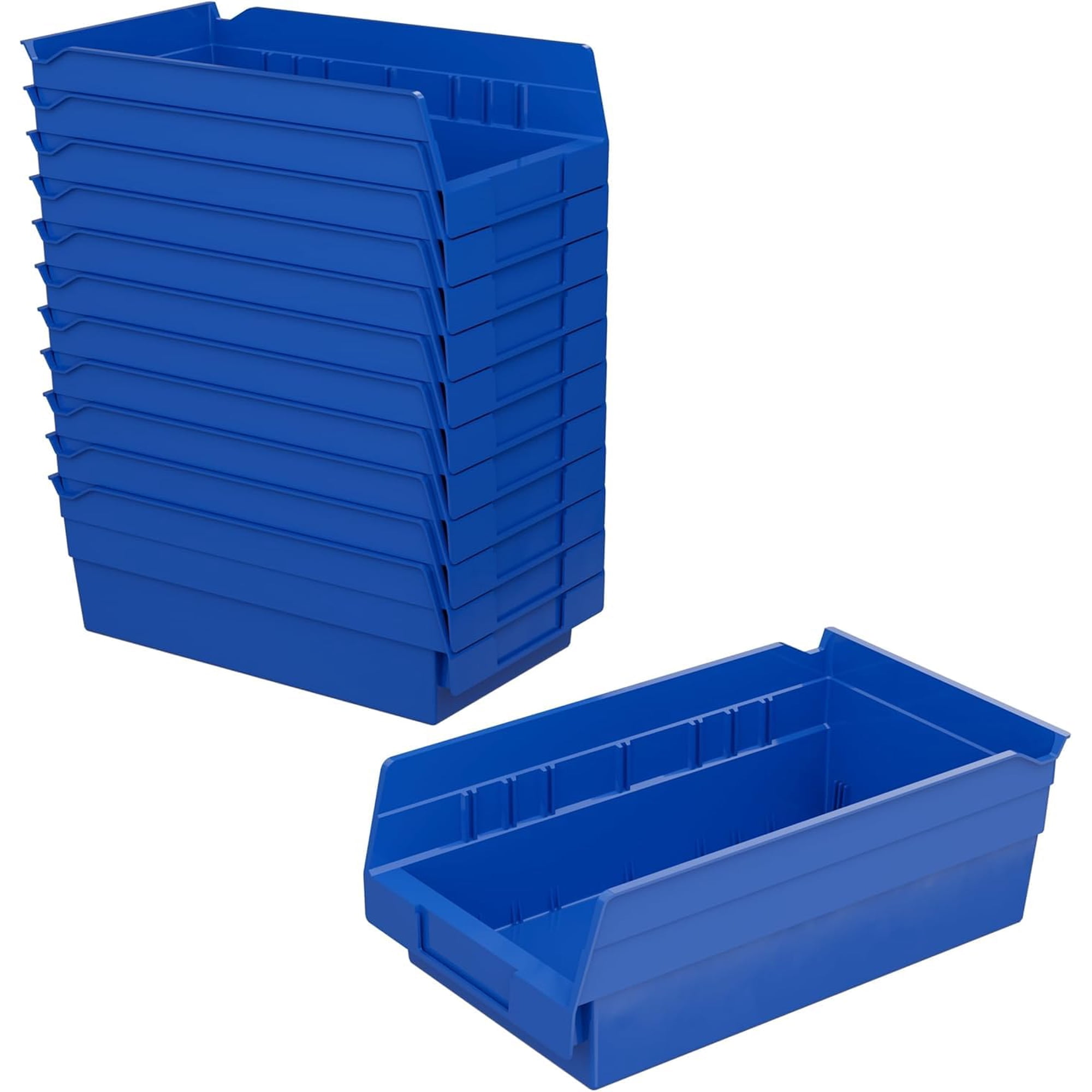 Storage Bins Akro-mils 30130 - Estante De Plástico (12 X 6,5 X 4 Cm), Color Azul
