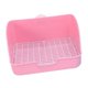 thumbnail image 1 of Caja De Arena Para Conejos, Cacerola Para Mascotas Con Orinal De Rejilla Para Jaula De Chinchilla De Conejo, Color Rosa, 1 of 5