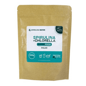 Spirulina Matter - Espirulina + Chlorella En Polvo - 200 G.