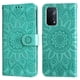 thumbnail image 1 of Funda tipo cartera FOXDOCK para OnePlus Nord N200 , diseño girasol en relieve, cuero PU, cierre magnético, soporte y tarjetero, 1 of 5