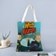 thumbnail image 2 of Wild Kratts Bolso de tela con estampado de lienzo para mujer, bolsa de compras reutilizable y estética, con cremallera interior, regalo para mujer, 35 × 40 cm., 2 of 6