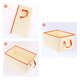 thumbnail image 3 of REGALWOVEN 3 Pcs Cubo de Almacenamiento, Caja de Almacenamiento de Tela con Asas, Cesta de Almacenamiento Plegable para Organizar Beige 15.7*9.8*7.9in, 3 of 6