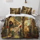 thumbnail image 1 of Princess and Beast Cartoon Duvet Cover Set 100% Microfiber Bedding Set Skin-Friendly 3 Piece Comforter Cover Set for a Comfortable Sleep, 1 of 5