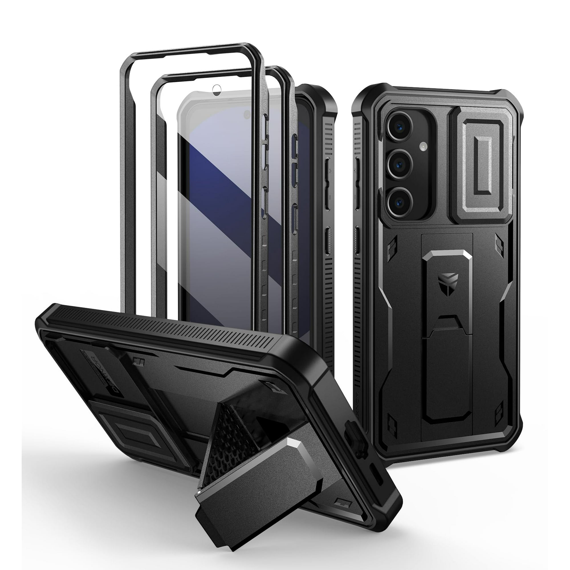 Funda Dexnor Para Samsung Galaxy S24 Fe Con Tapa Para Cámara, Color Negro