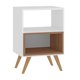 thumbnail image 1 of Mesa Apoyo Retro Blanco - Café, 1 of 4