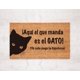 thumbnail image 1 of Limpiapiés Choapino Biodegradable Aquí el que manda es el gato, 1 of 3