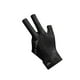 thumbnail image 2 of Guantes De Tres Dedos Mano Izquierda Antideslizante Elástico Pool Cue Mitts Negro Gris, 2 of 3